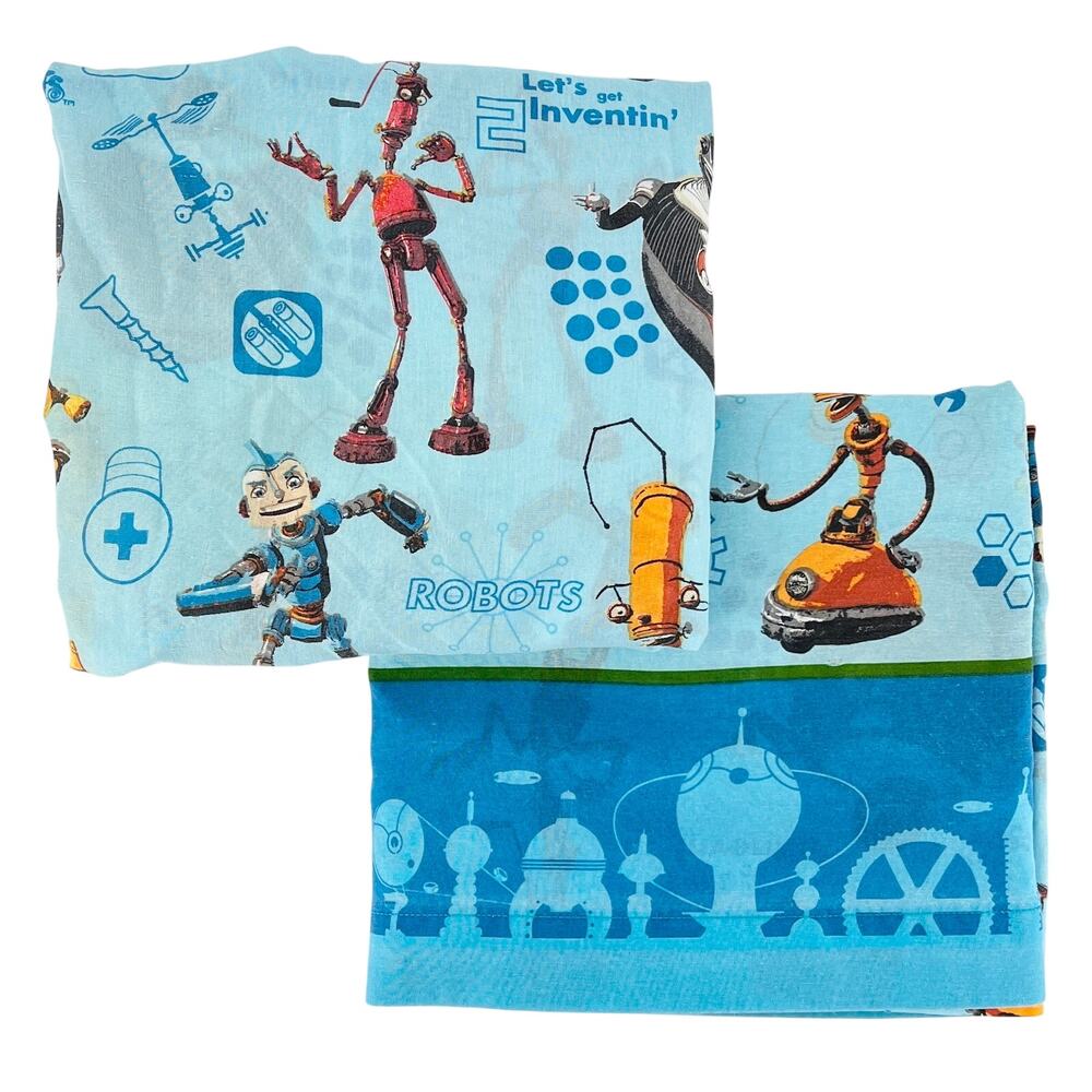 Vintage Robots Animated Movie Sheet Set 2005 Y2K Kidcore